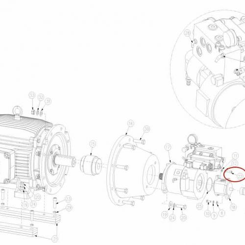 05037593 SCREW,SOCKET HEAD,M10×25mm Waterjet Spare Parts