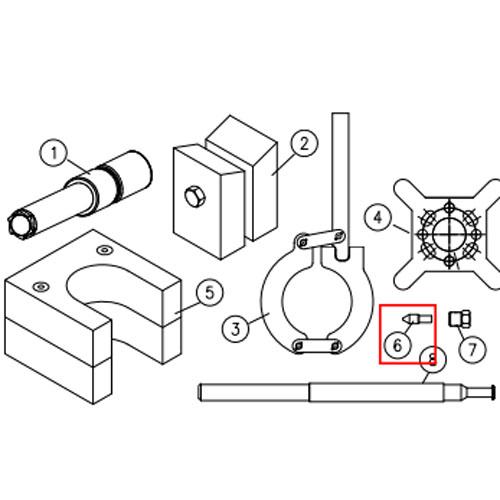 10078772 HP Plug, .56 for kmt waterjet machine slv 75 plus water jet parts
