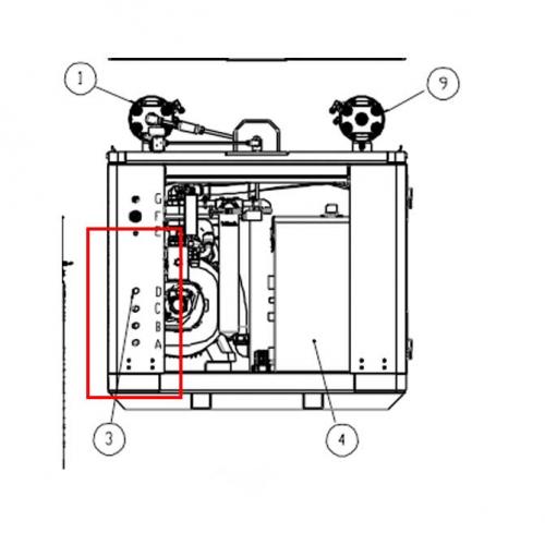 72186225 Bulkhead Pipe Assembly UHP 90K For kmt waterjet machine kmt uhp waterjet parts 