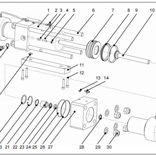 Waterjet spare parts Hydraulic piston 1003551 used for intensifier