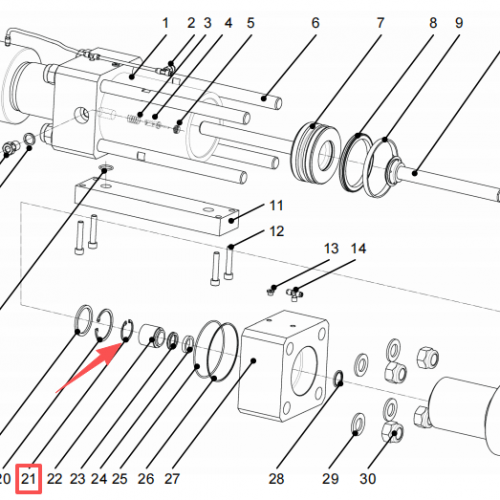 Resato Waterjet spare parts Retaining ring 1001742 used for intensifier