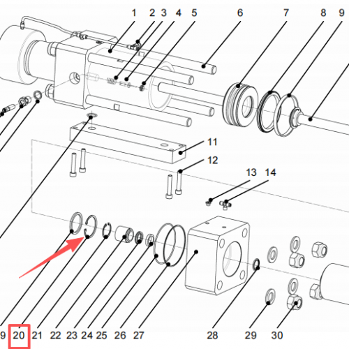 Resato Waterjet spare parts Retaining ring 1004386 used for intensifier