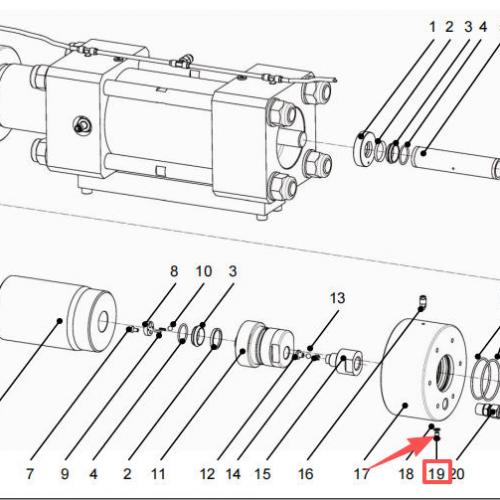 Waterjet Spare Parts Screw 1001919 used for Resato Intensifier