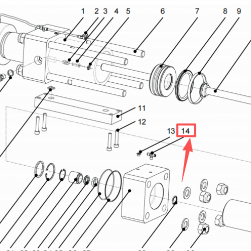 Resato Waterjet spare parts T-fitting 1003559 used for intensifier