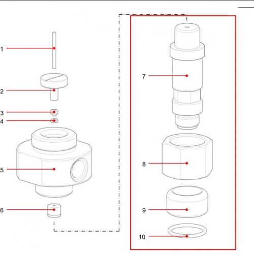 waterjet parts 1050891 Focusing Tube Assembly Resato
